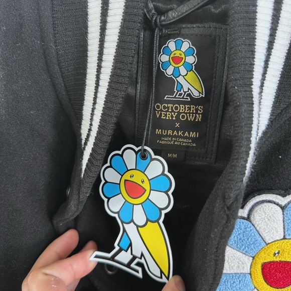 Brand New with Tags OVO x Murakami Limited Edition Varsity Jacket - Picture 5 of 6